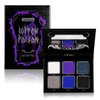 Afflano Goth Eyeshadow Palette Purple Blue, Multichrome Chrome Blue Purple Matte Black White Grey Dark Eye Shade, Gothic Halloween Makeup Eye Shadow Pallet for Costume Joker Clown Cosplay SFX Makeup