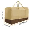 Outdoor Cushion Storage Bag Extra Large 420D Oxford Waterproof Dust Proof Outdoor Zippered Patio Cushion Storage Bag (Beige)