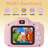 SVZIX Children's Digital Camera, Mini Dual Camera Rechargeable Children's Camera Gift, Aged 3 to 9 Years Old, 8 Million high-Definition Video 2-inch Outdoor Game Screen,32GB Card/Pink