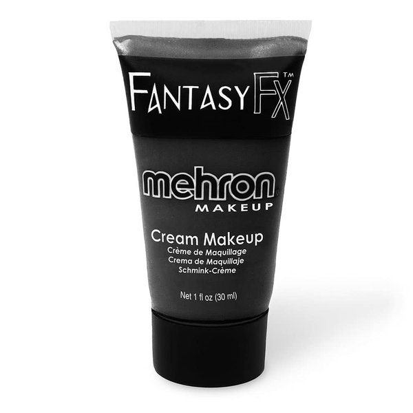 Mehron Makeup Fantasy FX Cream Makeup | Water Based Halloween Makeup | Black Face Paint & Body Paint For Adults 1 fl oz (30ml) (Black)