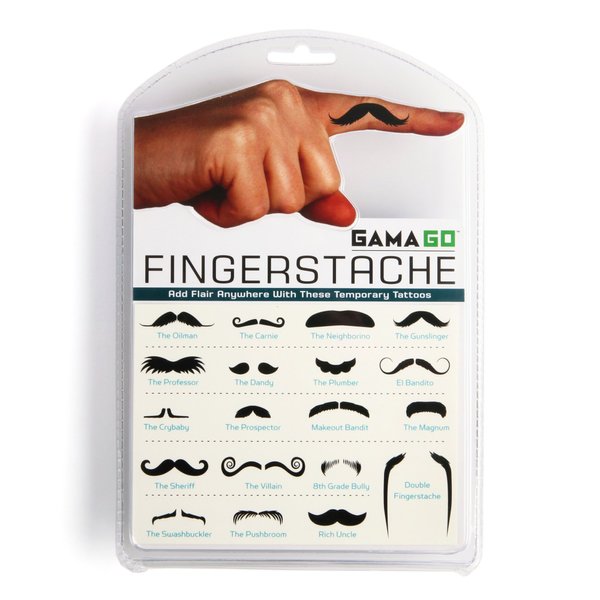 Fingerstache Temporary Tattoos (By GAMAGO)