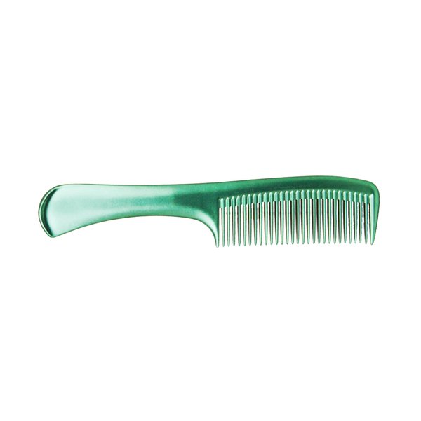Pegasus MICOLOR 501, 9in Hard Rubber Handle Comb, Handmade, Seamless, Smooth Edges, Anti Static, Heat and Chemically Resistant, Wet Hair, Everyday Grooming Comb | Peines de goma dura - Green