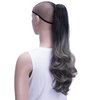 IMISSU Curly Ombre Color Claw Ponytail Hair Extensions Pony Tail Clip in Hairpiece (Ombre Dark Grey)