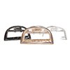 Small/medium rose gold or silver round arc metal hair claw clip (Primary color: Silver)