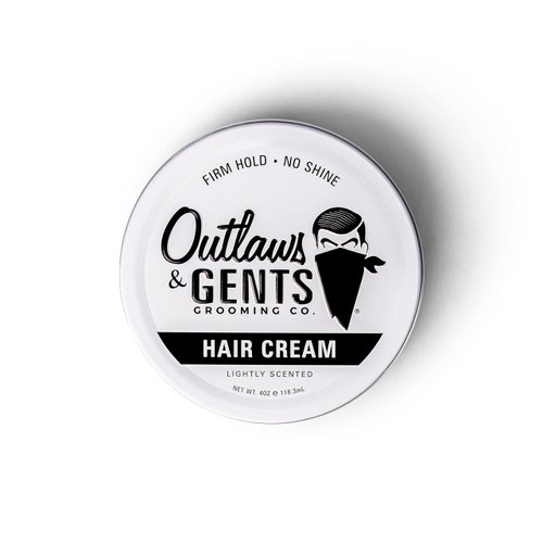 Outlaws & Gents Grooming Co. Hair Cream - Styling Cream for Men with Firm Hold and Matte Finish - Perfect for Daily Use and All Hair Types