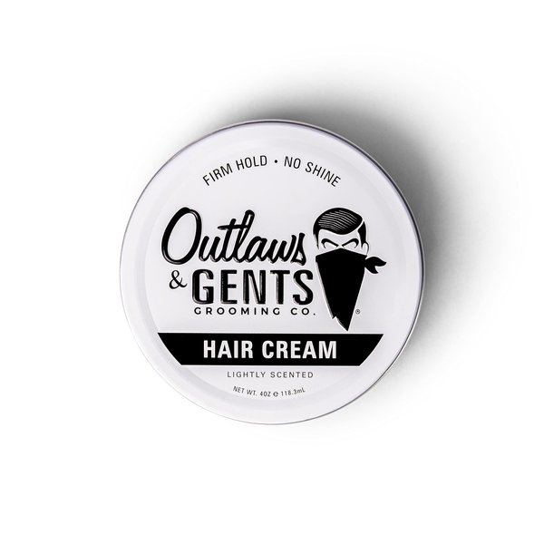 Outlaws & Gents Grooming Co. Hair Cream - Styling Cream for Men with Firm Hold and Matte Finish - Perfect for Daily Use and All Hair Types