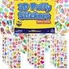 PURPLE LADYBUG 3D Puffy Stickers for Kids Activities - 40 Bulk Sticker Sheets with 950+ Cute Puffy Stickers for Toddlers 1-3 Girls & Boys - Sticker Pack Includes Fish, Animals, Alphabet, Cars, & More