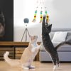 WishLotus Interactive Cat Toys, 2 PCS Retractable Hanging Door Self-Playing Cat Feather Toy, Soft and Cute Caterpillar Cat Toy with String, Sticky Hook and Bell for Cat Playing and Killing Time (A)