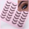 SQYlashes Natural LashesCat Eye Lashes Wispy False Eyelashes Short - 14 Pairs, G80