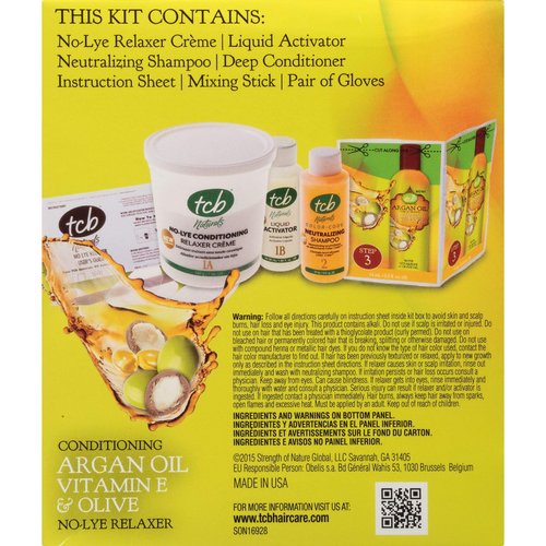TCB Naturals Olive Oil No Lye Relaxer Kit, Regular,Pack of 12