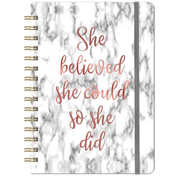Frasukis Ruled Notebook/Journal - Spiral Notebook with Premium Thick Paper, 8.5" X 6.4", College Ruled Spiral Notebook, Waterproof Hardcover, Perfect for Daily