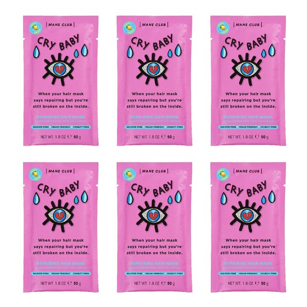 MANE CLUB Cry Baby Deep Conditioner, cruelty free, vegan, no sulfates or parabens — Pack of 6