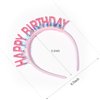 Doneace Birthday Girl Headband Glitter Pink Tassel Tiara Happy Birthday Crown Hairband for Women Girls Kids, 'Happy Birthday' Headpiece for Party Favors Hair Accessories Decorations 1Pcs Pink