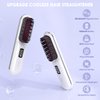 Househerb Cordless Hair Straightener Brush, Portable Mini Hair Straightening Brush for Travel, Rechargeable 9600 mAh USB-C, Lightweight Anti-Scald Heated Styling Tools & Appliances