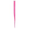SWACC 12 Pcs Straight One Color Party Highlights Clip on in Hair Extensions Colored Hair Streak Synthetic Hairpieces (Neon Pink)