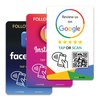 TapFive Google Review Tap Cards + Follow Us & Facebook - 3-Pack Social Pack - Instant Reviews & Followers - Compatible All Phones - Reusable Tap NFC & QR