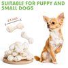 MON2SUN Dog Rawhide Knot Bones Mini Bones Rawhide Chews Natural 2.5 Inch 60 Count for Puppy and Small Dogs