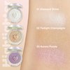 Lilyloria Glitter Sparkly Face Highlighter Makeup Palette Shimmer Radiant Glow Illuminator Iluminadores de Maquillaje 6g (03 Aurora Purple)