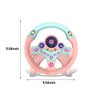 XHSP Steering Wheel Toy with Lights Music, Simulated Driving for Toddlers Pretend Play Toy Adsorption Driving Wheel for Kids (Style 2)