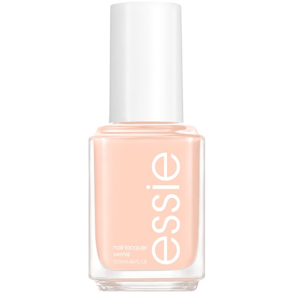 essie nail polish, limited edition spring 2022 collection, pastel peach nail color with a cream finish, 8-free vegan formula, well nested energy, 0.46 fl oz