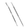 2PCS Cuticle Pusher and Cutter with Storage Case,Professional Cuticle Pusher Nail Polish Remover Stainless Steel Manicure Tool Set,Durable Pedicure Manicure Tools for Fingernails Toenails (Silver)