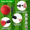 HSLCGF 6 Pcs Dodgeballs 8.5 Inch Playground Ball Red Kickball Inflatable Rubber Handball Bouncy Dodge Ball with 1 Hand Pump for Outdoors Ball Games Gym Camps Picnic (Needle is at The Top of The Pump)