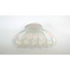 Medium clear frosted white spotted Iridescent hair claw clip