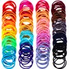TecUnite 200 Pieces No-metal Hair Elastics Bulk Rubber Bands Hair Ties Ponytail Holders Hair Bands for Women Girls (Multicolor,2 mm X 5 cm)