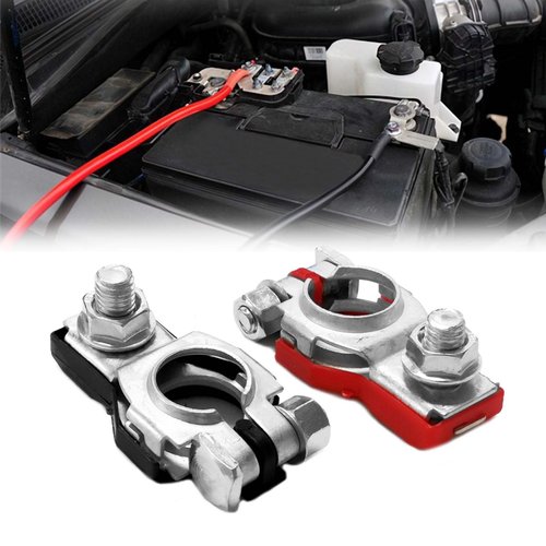 Battery Terminals for Nissan - Positive & Negative Auto Battery Cable Terminal Top Post With plastic bottoms, Compatible for Nissan, Maxima, Rouge, Sentra, Murano,243407F000,24340-7F000, 243407F001