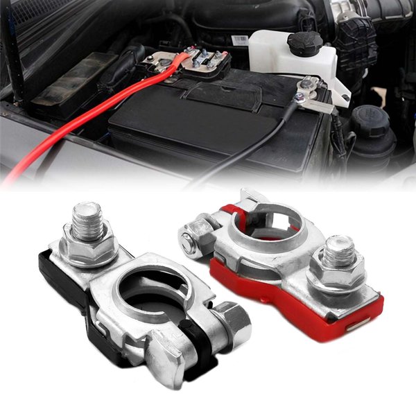 Battery Terminals for Nissan - Positive & Negative Auto Battery Cable Terminal Top Post With plastic bottoms, Compatible for Nissan, Maxima, Rouge, Sentra, Murano,243407F000,24340-7F000, 243407F001