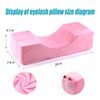Beauty Eyelash Extension Neck Pillow Comfortable Memory Foam Lash Pillow Grafting Salon,Support Cervical Neck Protection Pillow with Velvet Pillowcase(pink)