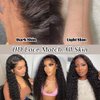 Jessica Hair 13x6 Lace Front Wigs Human Hair HD Lace Curly Wigs Pre Plucked With Baby Hair Curly Brazilian Remy Hair Wigs For Black Women(22 Inch with 150% density)