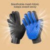 Pet Hair Remover Glove - Gentle Pet Grooming Glove Brush - Deshedding Glove - Massage Mitt with Enhanced Five Finger Design - Perfect for Dogs & Cats with Long & Short Fur - 1 Pack (Right-Hand), Blue