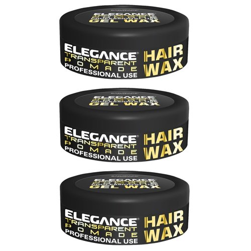Barber Supply Elegance Transparent Pomade Hair Wax 5oz 3 x BB-52694