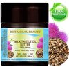 Botanical Beauty MILK THISTLE OIL BUTTER Silybum marianum 100% Natural 8 Fl.oz.- 240 ml for FACE, SKIN, BODY, HAIR, NAILS, Foot Care. Foot Oil butter, Skin Moisturizer