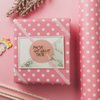 WRAPAHOLIC Reversible Wrapping Paper - Mini Roll - 17 Inch X 33 Feet - Pink and Polka Dot Design for Birthday, Holiday, Wedding, Baby Shower