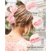 3 Pcs Bow Claw Clip Bow Clips for Women Satin Hair Bow Clips Nonslip Claw Clips for Thick Thin Hair Claws Clamps Barrettes (Black+White+Pink)