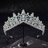 Woeoe Crystal Women Wedding Tiara Rhinestone Silver Bridal Crown Princess Tiara Headband Costume Birthday Party Hair Accessories