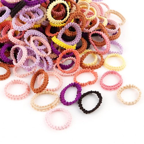 YISSION 200 PCS Cute Hair Ties for Girls Colorful Elastics Hair Ties No Damage Ponytail Holders Soft Rubber Hair Bands Toddler Kids Baby Hair Accessories for Girls Random Multicolor