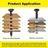 M3.5 Wood Screw Assembly Kit,Drywall Screws,Phillips Drive Flat Head Self Tapping Screw Set,Kitchen Cabinet Drywall Small Screws 300 Pcs,Length 5/8" to 2",Oxide Coated Deck Black or DIY Fasteners.