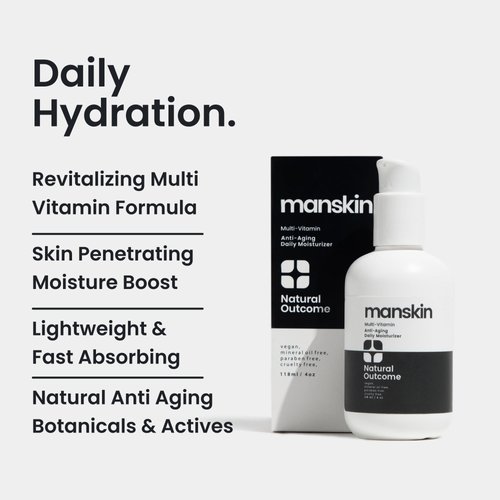 natural outcome Man Skin Moisturizer | Men’s Face Cream Moisturizer | Anti Aging Daily Facial Cream for Oily, Dry, and Sensitive Skin | Hydrating Facial Skincare for Men | 4 oz