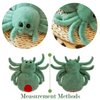 XItbyja Halloween Stuffed Animal Spider Plush Soft Fur Huggable Green Spider Pillow, Adorable Playtime Plush Toy,Stuffed Spider Super Soft Plush Doll Animal Toy for Kids & Adults 9.8inch