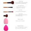 Makeup Brushes Convenient To Carry Made With Bamboo Handle and Animal Cruelty Free Soft Bristle (4 pieces)