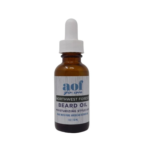 American Ostrich Farms Beard Oil& Conditioning Style Aid, Northwest Forest