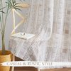 NICETOWN 45" Long Flax Rich Linen Sheer Curtains, Grommet Top Rustic Indian Curtains Half Window Treatment Semitransparent with Light Filter for Kitchen/Bedroom, Taupe, 50" Wide