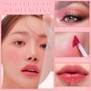 6 Colors Peach Lip Tint Stain Set, Matte Velvet Lip Tint Korean Lip Gloss Waterproof Long Lasting Multi-use Mini Liquid Lipstick, Lightweight, Vivid Color, Lip Tint Makeup