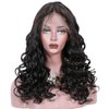 KUN 360 Lace Front Wigs Human Hair Pre Plucked Bouncy Body Wave Human Hair Wig, Glueless Loose Body Wave 360 Lace Wigs for Black Women Brazilian Virgin Human Hair Wigs Natural Color 16 Inches
