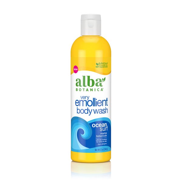 Alba Botanica Very Emollient Body Wash, Ocean Surf, 12 Oz