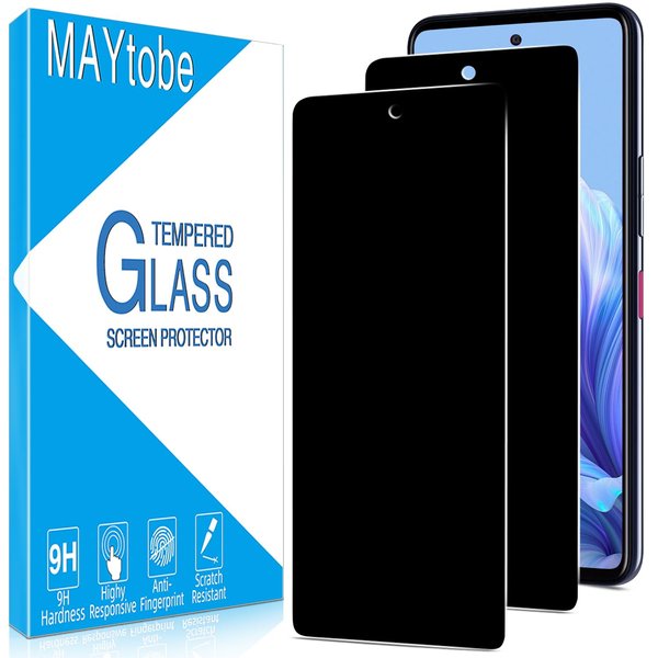 MAYtobe [2-Pack Privacy Screen Protector Designed for T-Mobile Revvl 7 Pro 5G Tempered Glass, Anti Spy, No Bubbles, Anti Scratch, Easy to Install