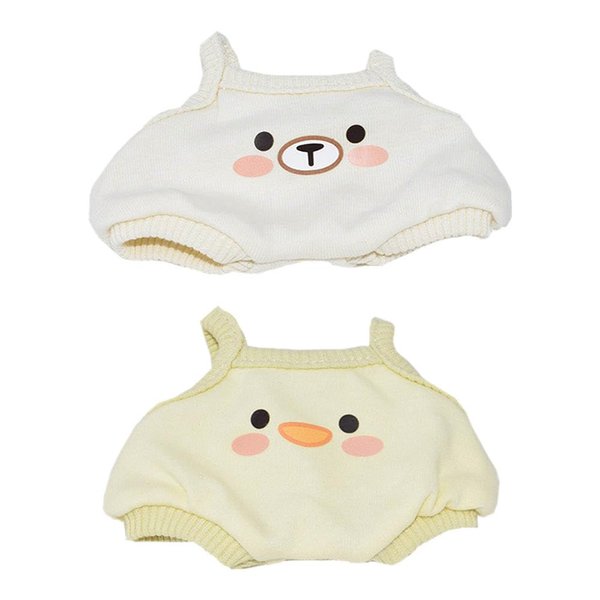 niannyyhouse 10cm 20cm Plush Doll Clothes Vest Jumpsuit Climbing Suit Soft Stuffed Plush Toy Dress Up (a3, 10cm)